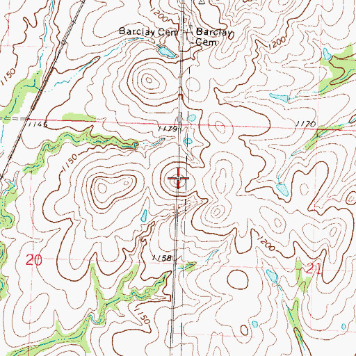 Topographic Map of KZOC-FM (Osage City), KS