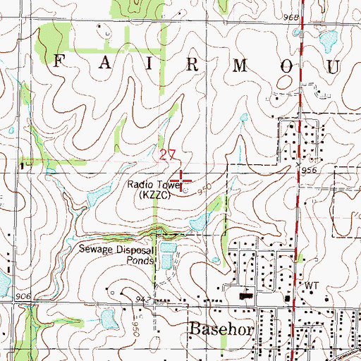 Topographic Map of KZZC-FM (Leavenworth), KS