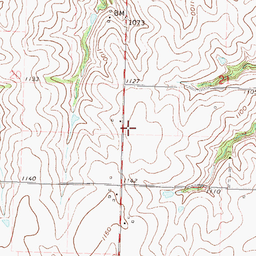 Topographic Map of KNZA-FM (Hiawatha), KS
