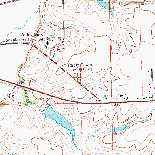 Topographic Map of KSPG-FM (El Dorado), KS