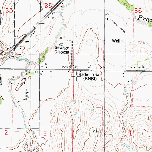 Topographic Map of KQNK-AM (Norton), KS