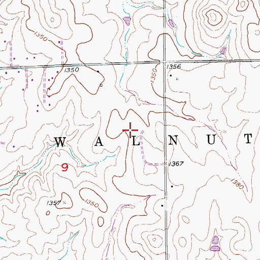 Topographic Map of KINA-AM (Salina), KS