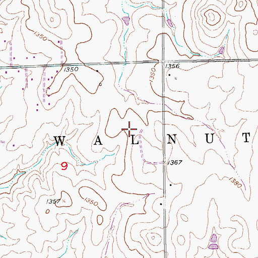 Topographic Map of KINA-AM (Salina), KS