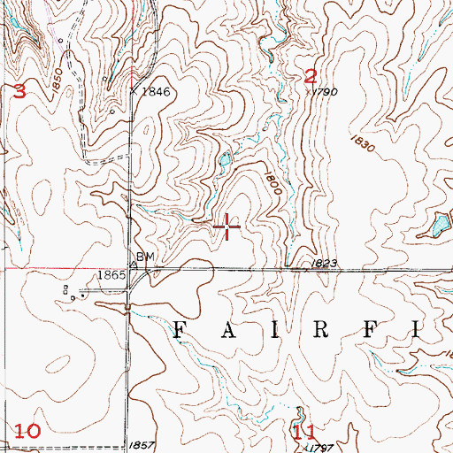 Topographic Map of KOOD-TV (Hays), KS