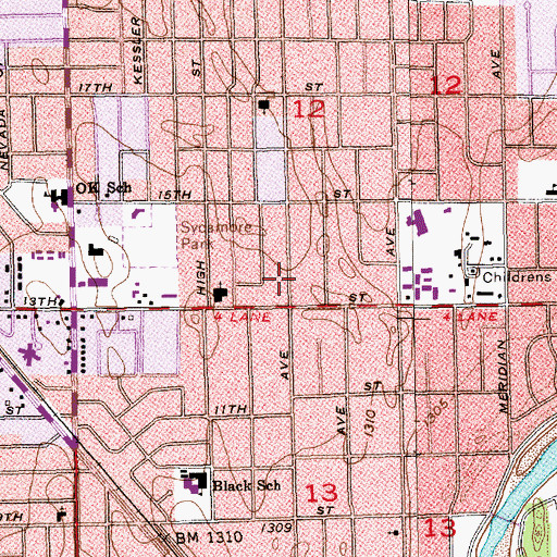 Topographic Map of TV Shopping Center, KS