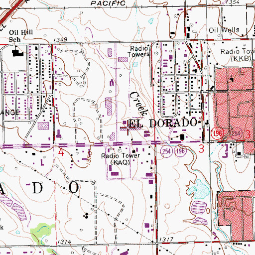 Topographic Map of El Dorado Plaza, KS