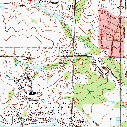 Topographic Map of Villa West Shopping Center, KS