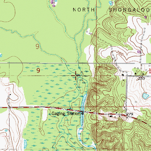 Topographic Map of Crooked Creek, LA