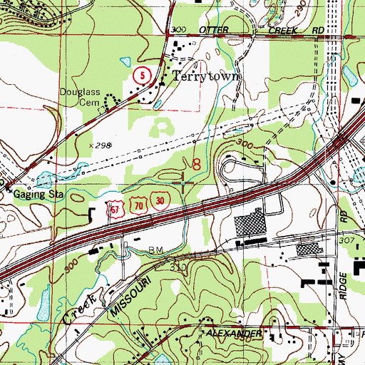 Topographic Map of Crooked Creek, AR
