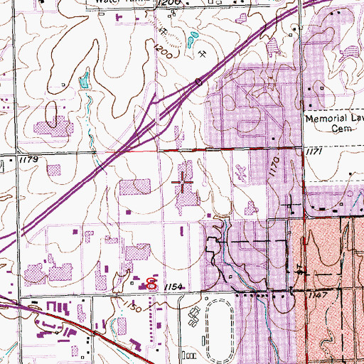 Topographic Map of Flinthills Mall, KS