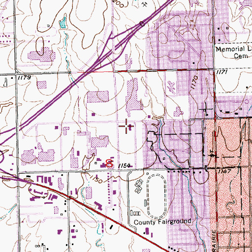 Topographic Map of Flint Hills Village, KS