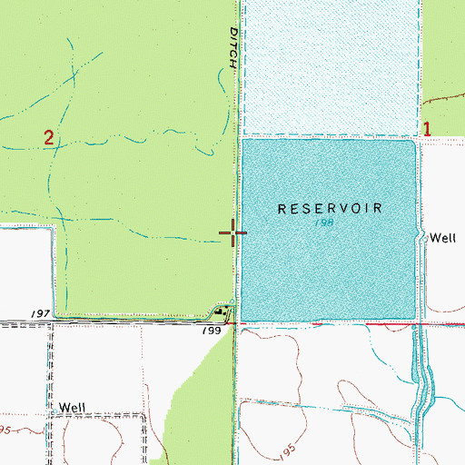 Topographic Map of Crooked Creek Ditch, AR
