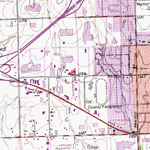Topographic Map of Emporia West Plaza, KS