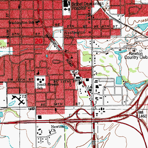 Topographic Map of Cedar Village Shopping Center, KS