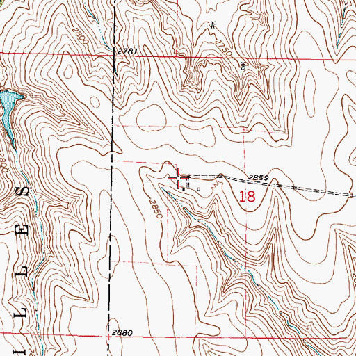Topographic Map of Bassetville (historical), KS