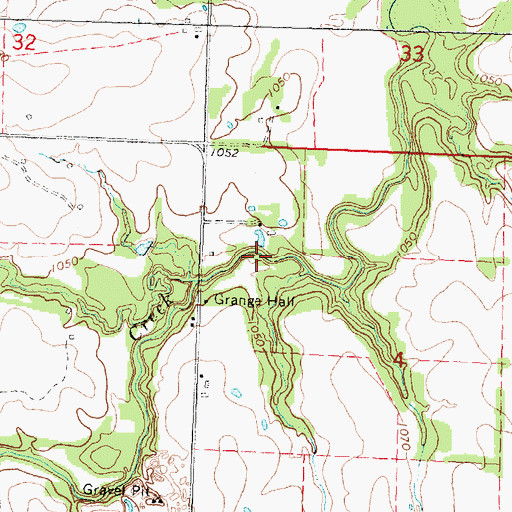 Topographic Map of Burk (historical), KS