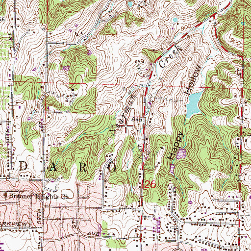 Topographic Map of Calorific (historical), KS
