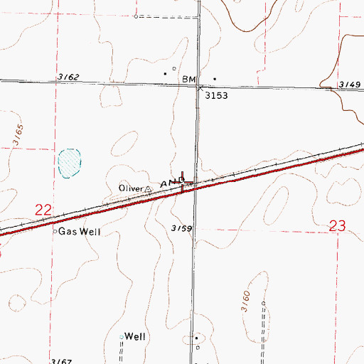Topographic Map of Canina (historical), KS