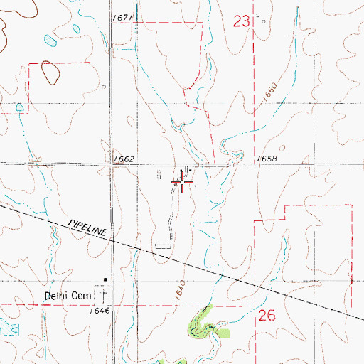 Topographic Map of Delhi (historical), KS