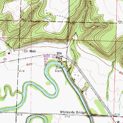 Topographic Map of Dun (historical), KS