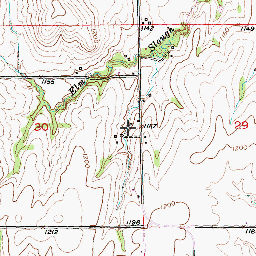 Topographic Map of Eldon (historical), KS