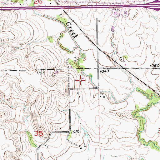Topographic Map of Fairfield (historical), KS