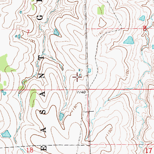 Topographic Map of Fame (historical), KS