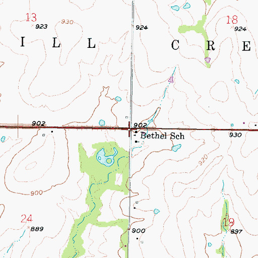 Topographic Map of Gilfillan (historical), KS
