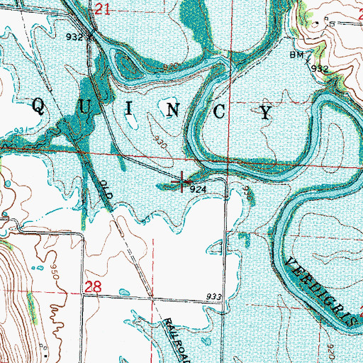 Topographic Map of Greenwood (historical), KS