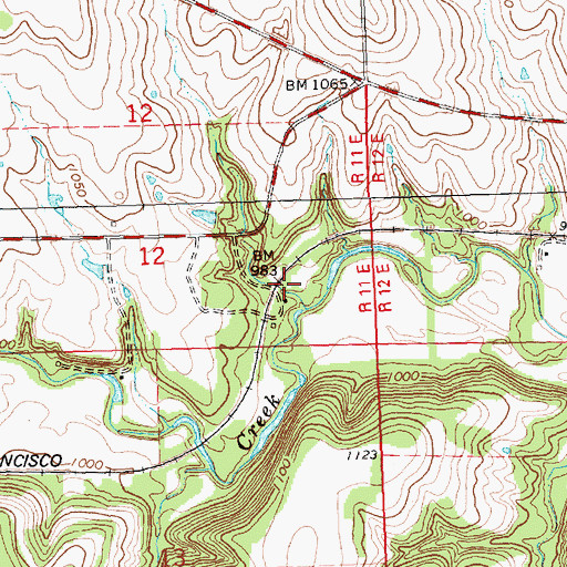 Topographic Map of Greenwood Station (historical), KS