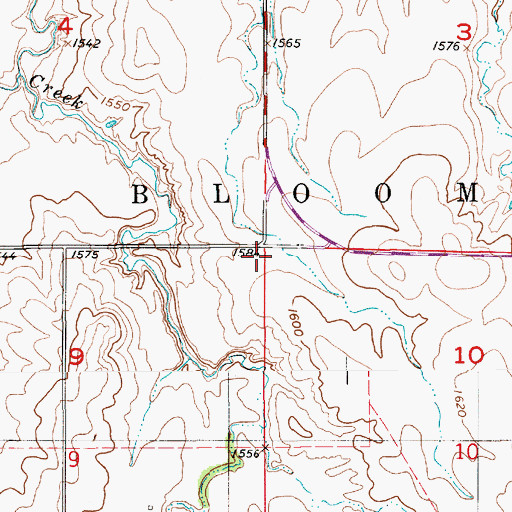 Topographic Map of Handy (historical), KS