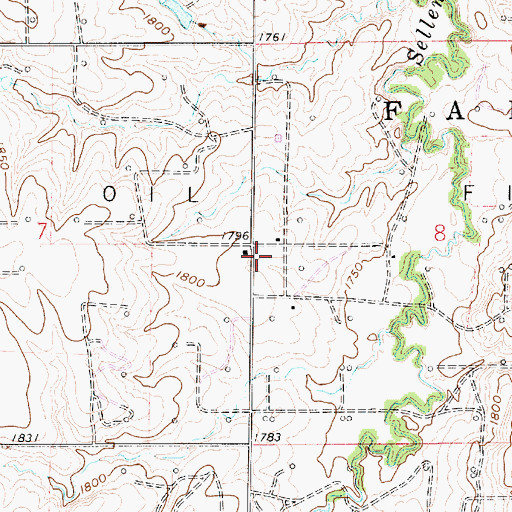 Topographic Map of Hawley (historical), KS
