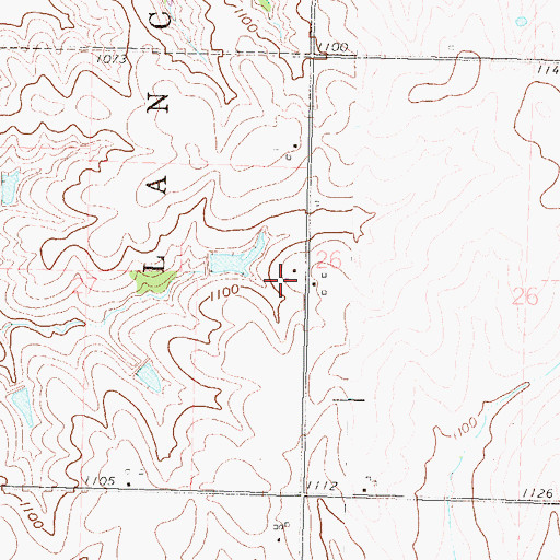 Topographic Map of Helena, KS