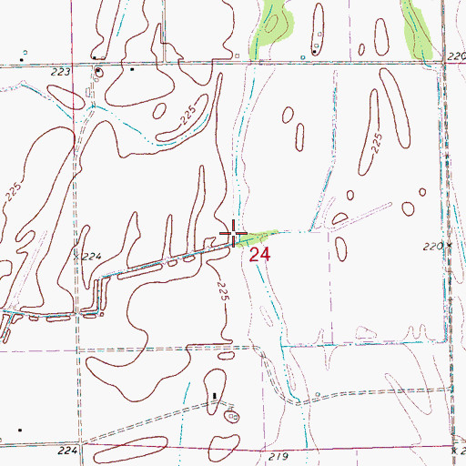 Topographic Map of Cross Bayou, AR