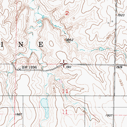Topographic Map of High Hill (historical), KS