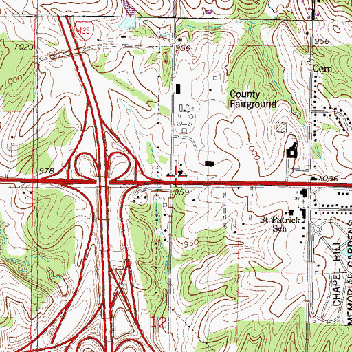 Topographic Map of Horanif (historical), KS
