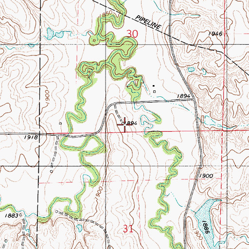 Topographic Map of Igo (historical), KS