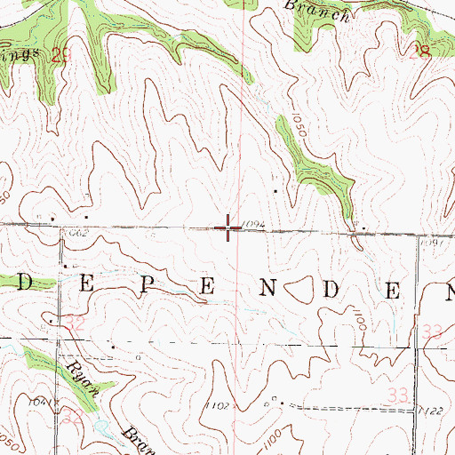 Topographic Map of Iola (historical), KS