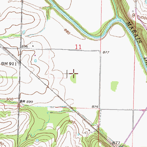 Topographic Map of Larimore (historical), KS