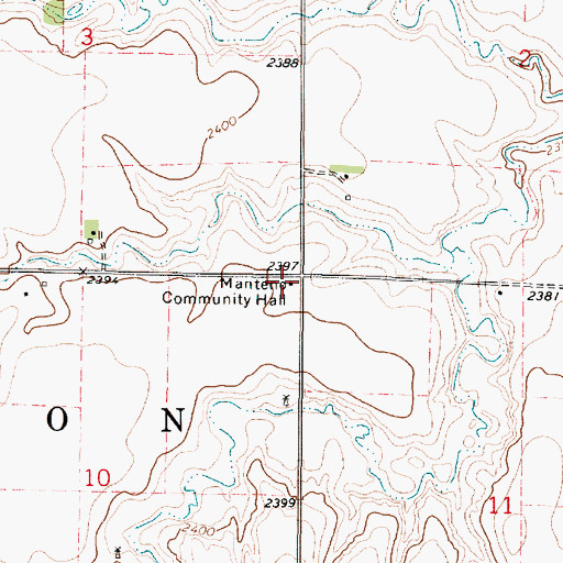 Topographic Map of Manteno (historical), KS