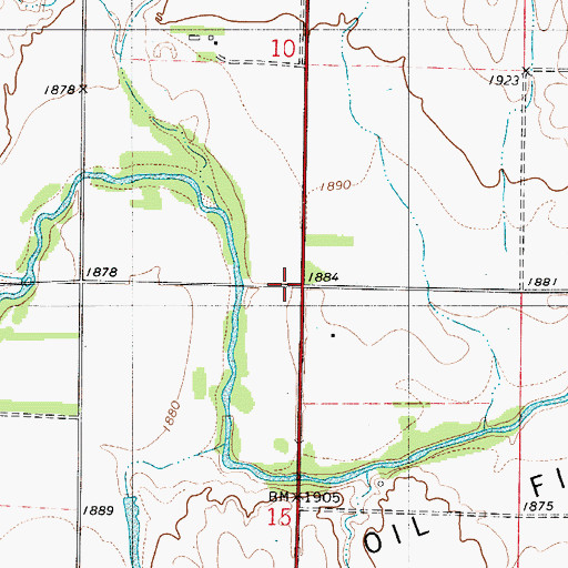 Topographic Map of Martin (historical), KS