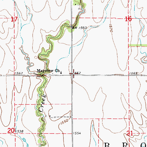 Topographic Map of Mayview (historical), KS