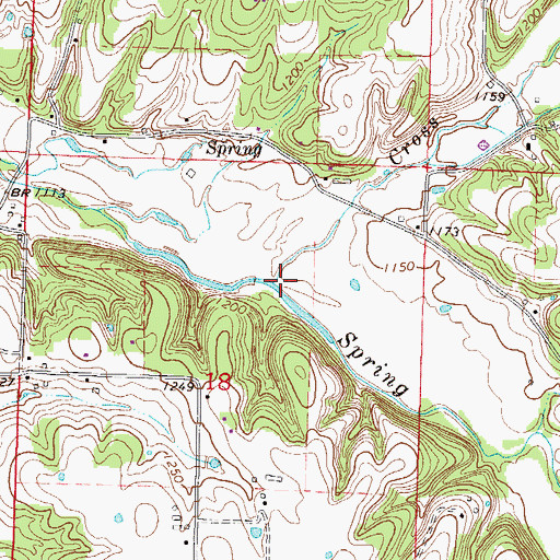 Topographic Map of Cross Creek, AR