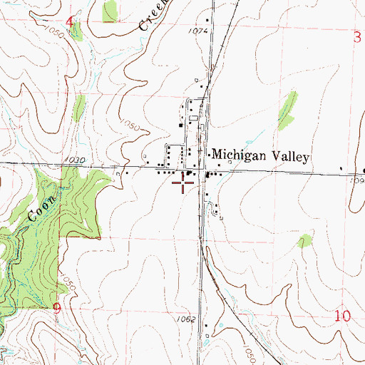 Topographic Map of Michigan (historical), KS