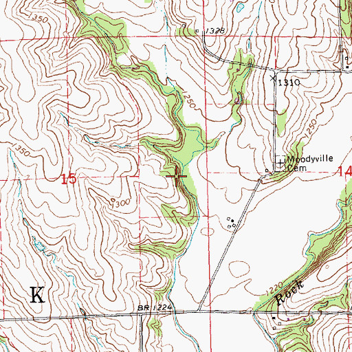 Topographic Map of Moodyville (historical), KS