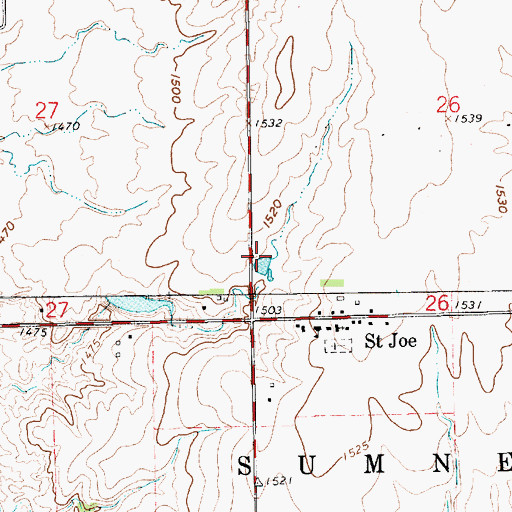 Topographic Map of Ost (historical), KS
