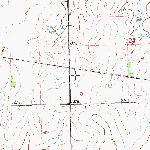 Topographic Map of Patterson (historical), KS