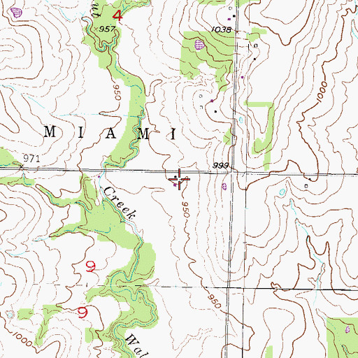 Topographic Map of Pendleton (historical), KS