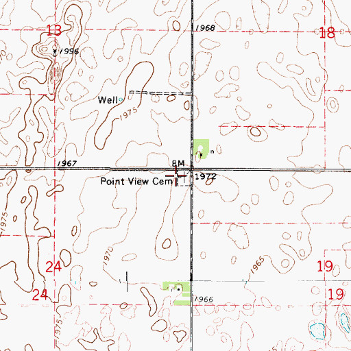 Topographic Map of Point View (historical), KS