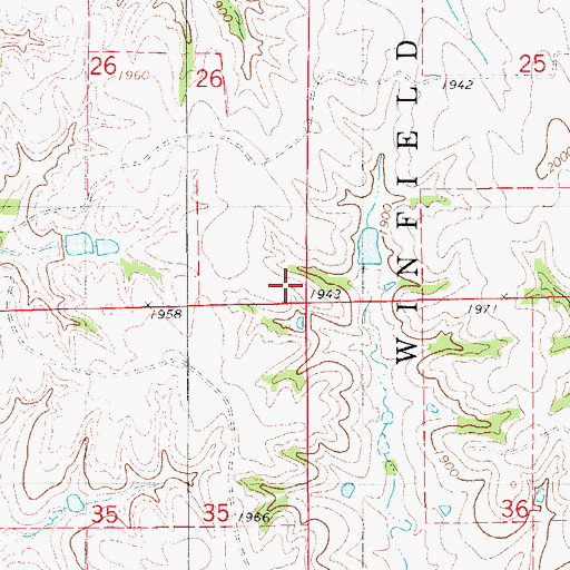Topographic Map of Potterville (historical), KS